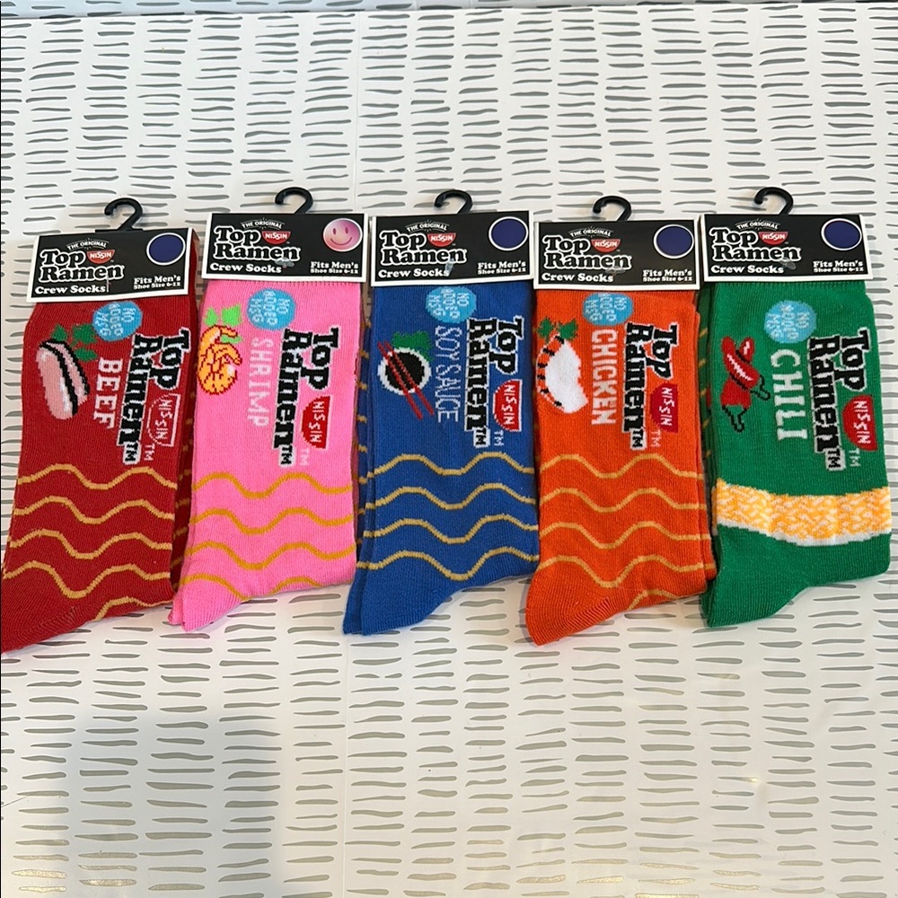 Nissin Top Ramen Crew Socks Variety 5 Pack